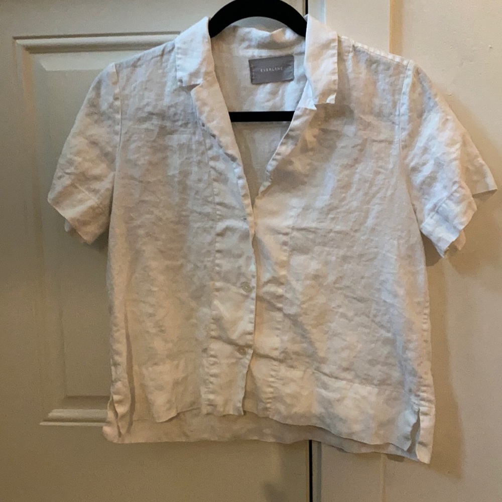 E100% Linen Everlane Button Notch shirt